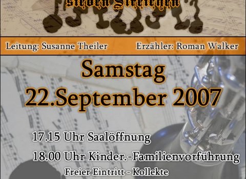 Vorschau auf das Konzert vom 22. September Vorschau auf das Konzert vom 22. September