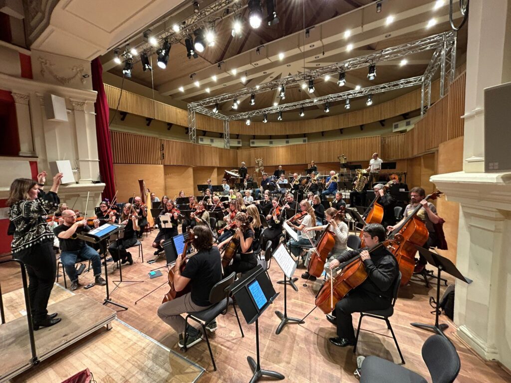 Vorprobe am Samstag im Thalia Saal in Sibiu, Rumänien